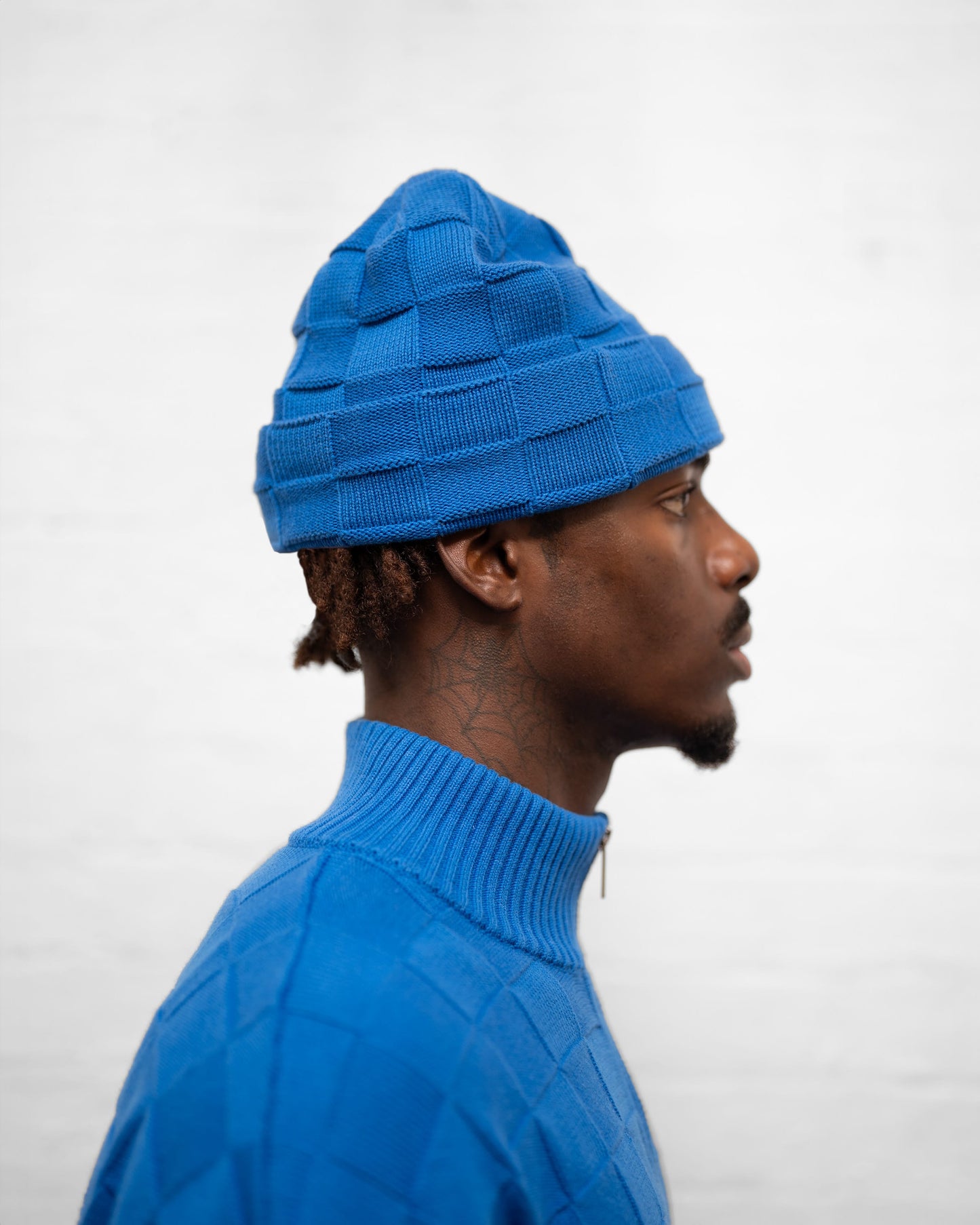 BRYDER Knit Beanie in Royal — product view
