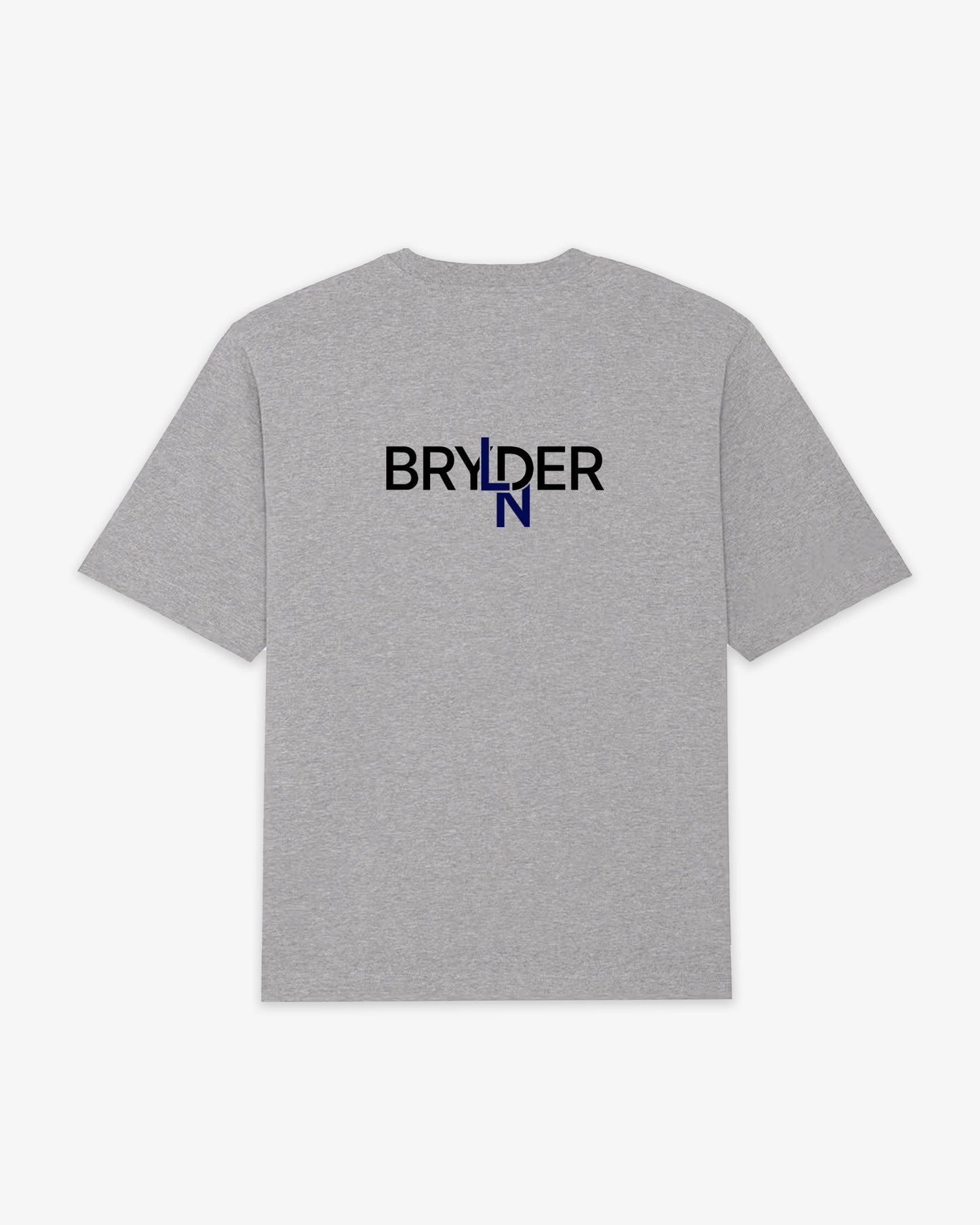 BRYDER LDN T-Shirt in Heather Grey — back product view