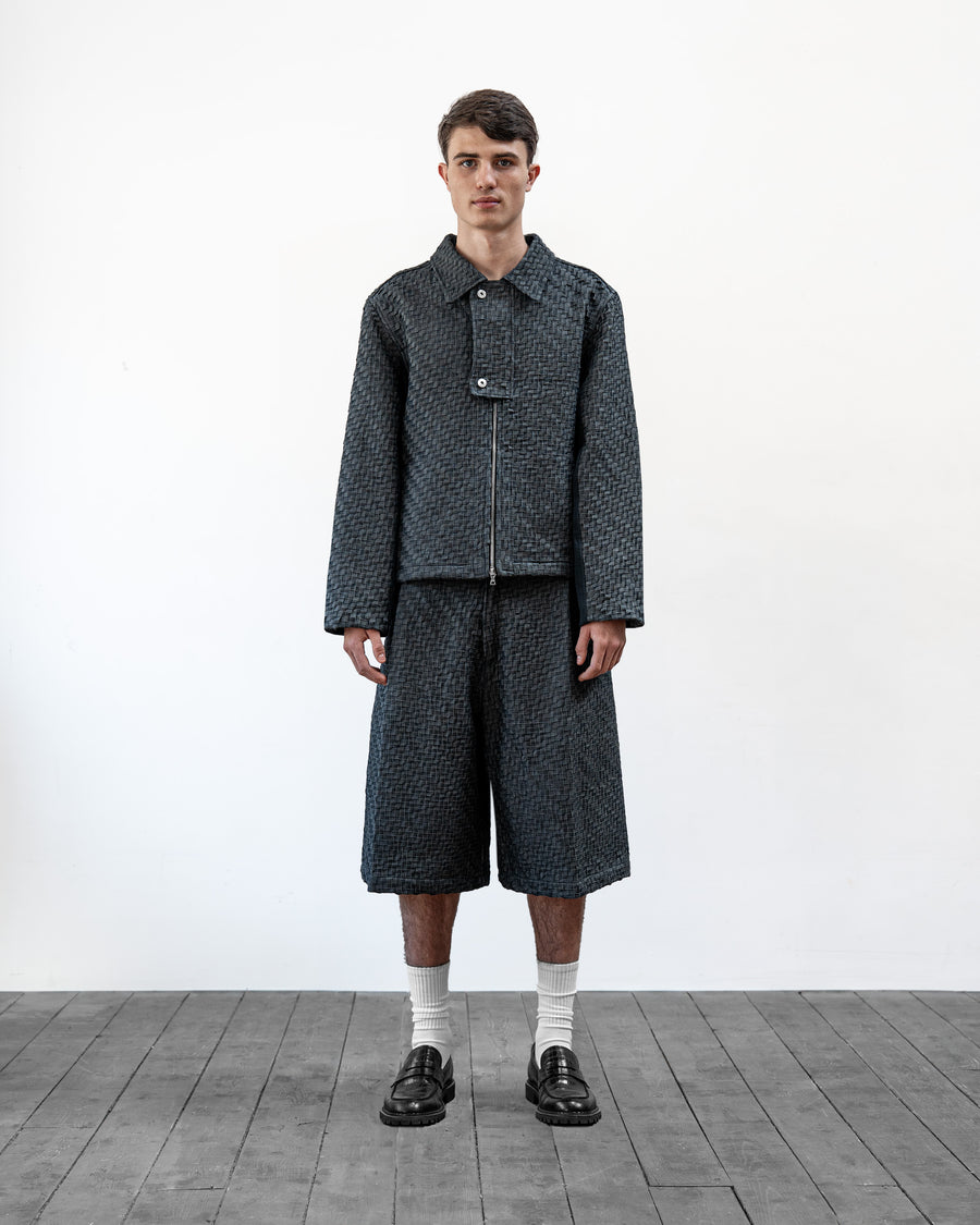 WOVEN PLEAT SHORTS