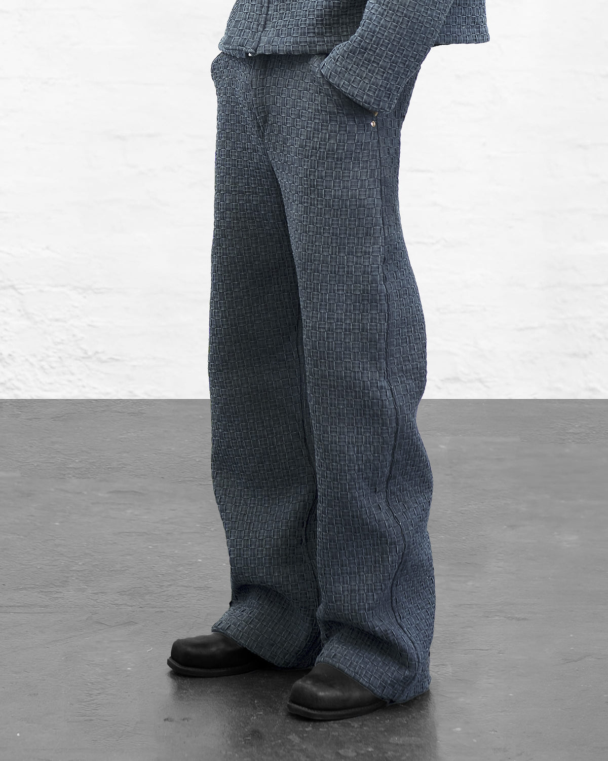 BRYDER Woven Denim Jean in Ash — side close-up product view