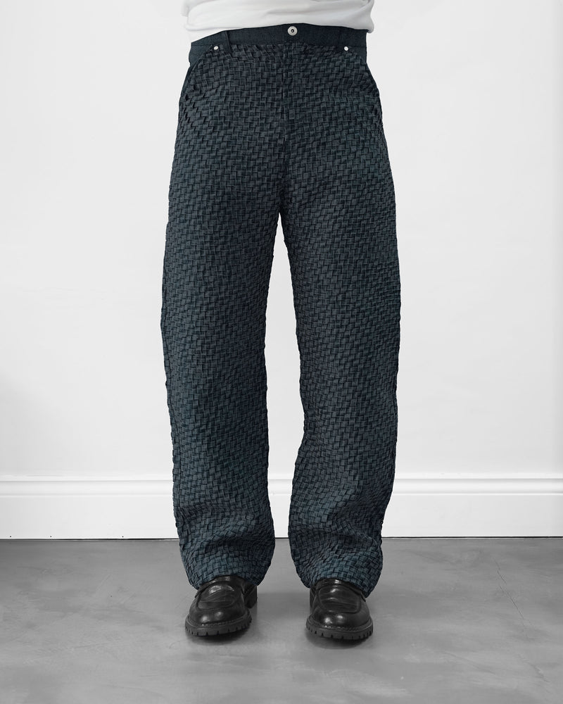 BRYDER Woven Denim Jean in CARBON BLUE — front close-up product view