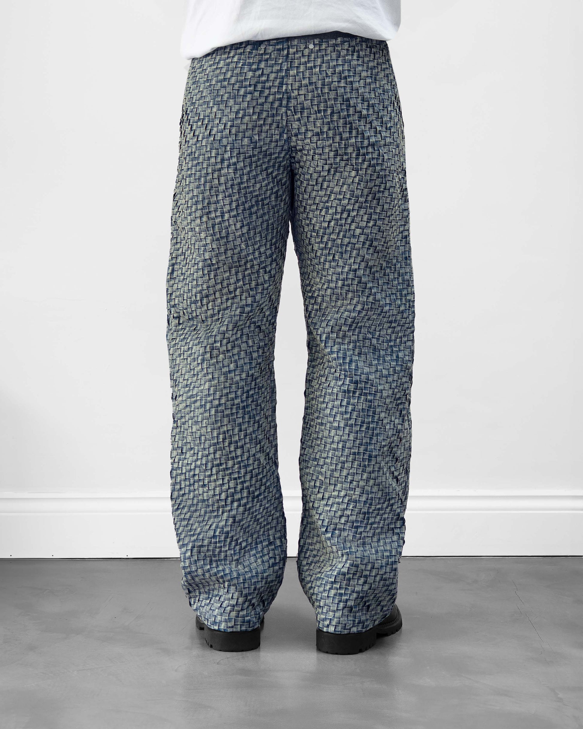 BRYDER Woven Denim Jean in SAND WASH — back close-up product view