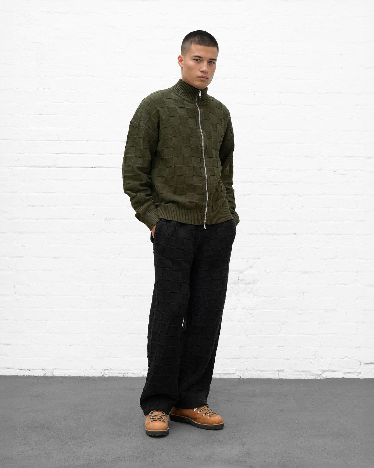 KNIT ZIP UP