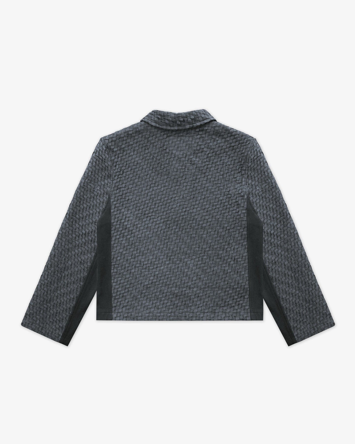 BRYDER Woven Work Jacket in Carbon Blue — back product view