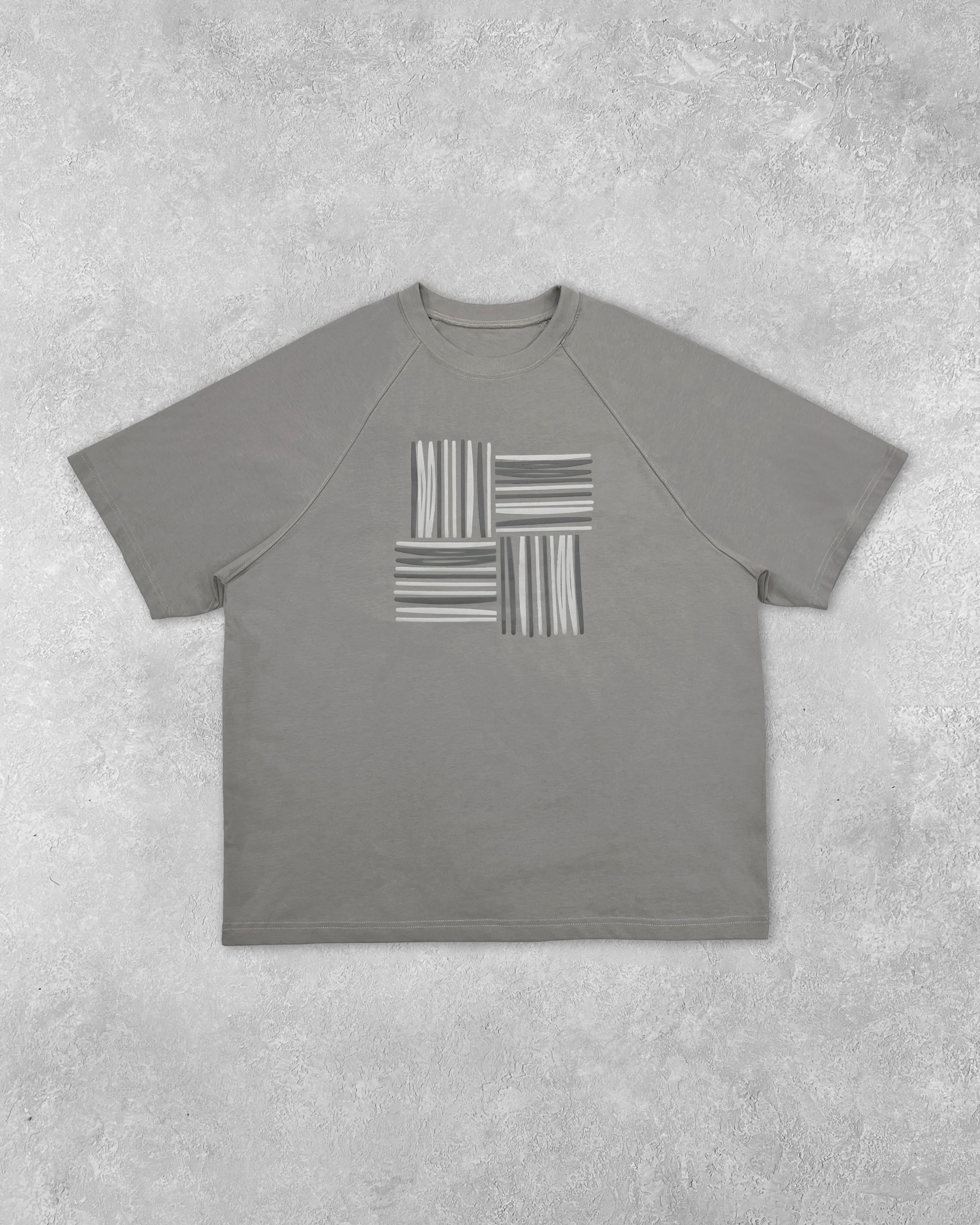 WOVEN LOGO TEE - [SMOKE GREY] / XS