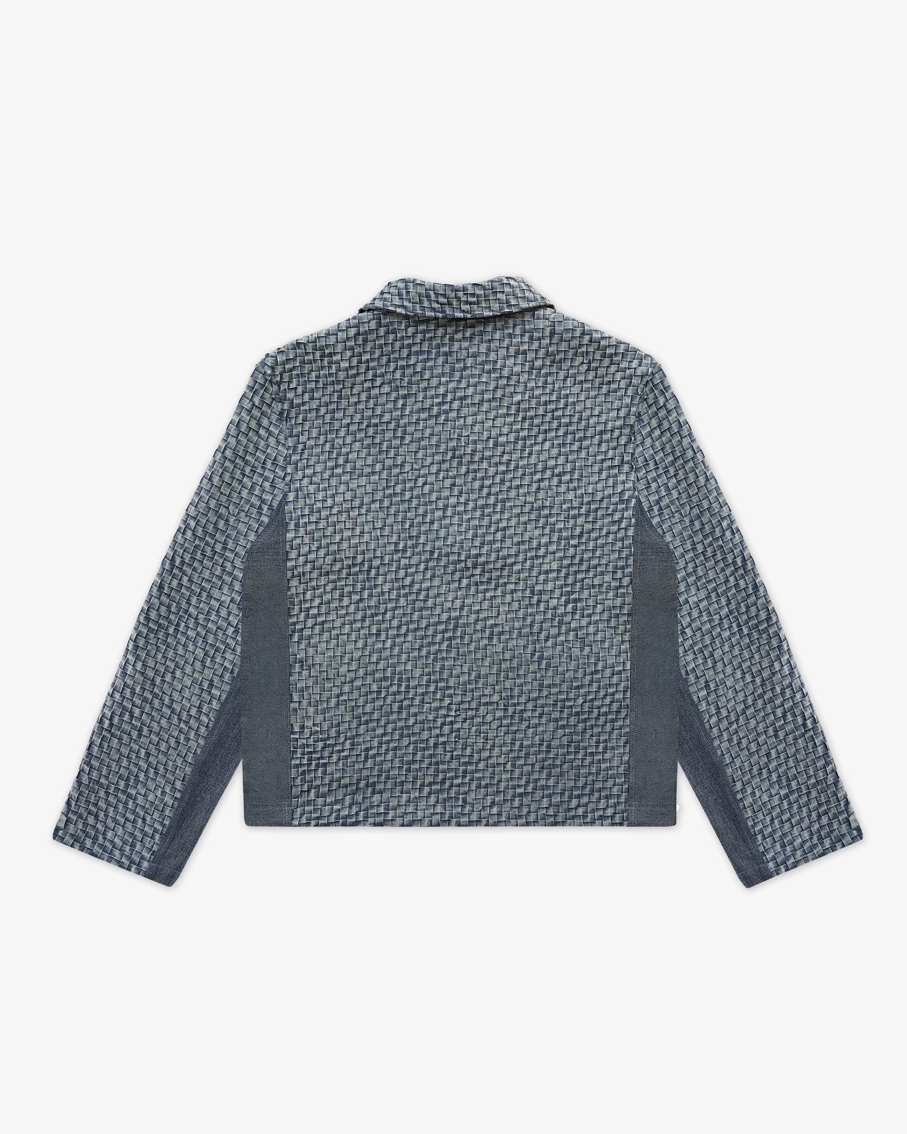 BRYDER Woven Work Jacket in Sand Wash — back product view